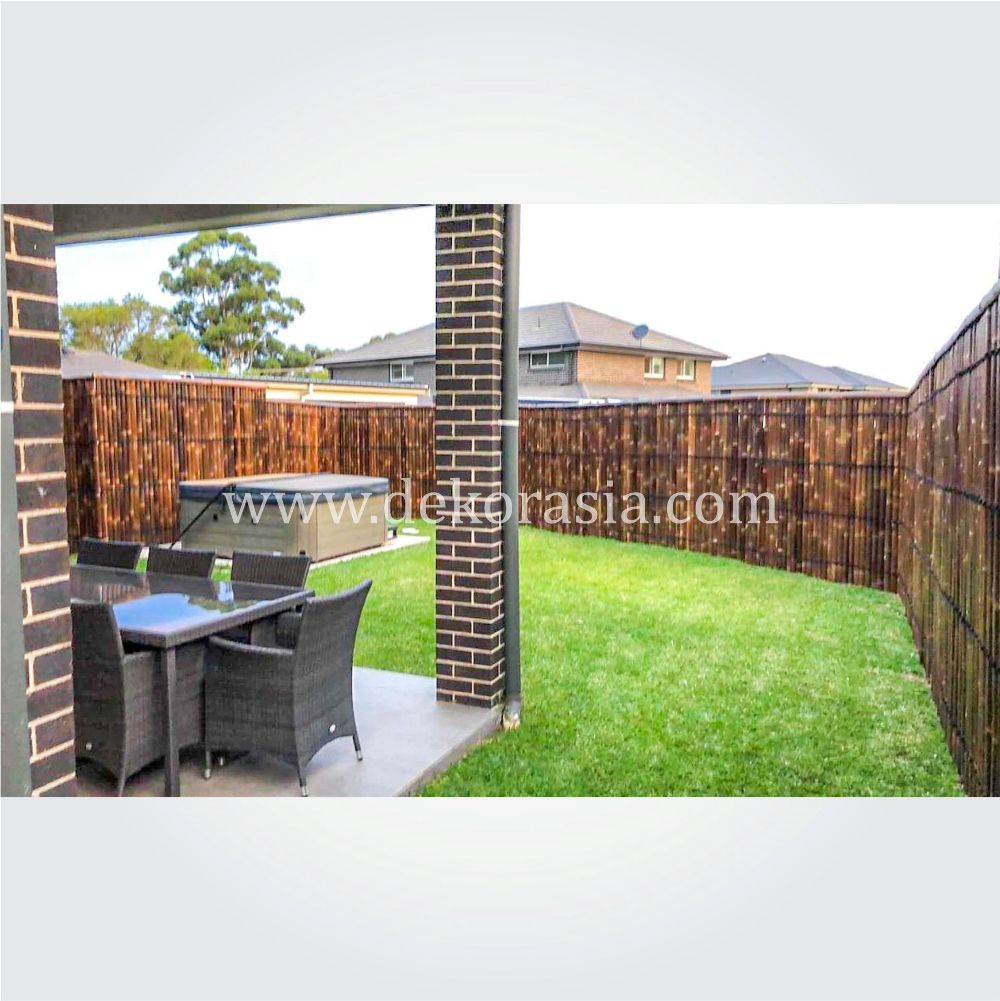Black Bamboo Half Raft Panel - Bamboo Panels, Bamboo Screen, Bamboo Screens - Image 2
