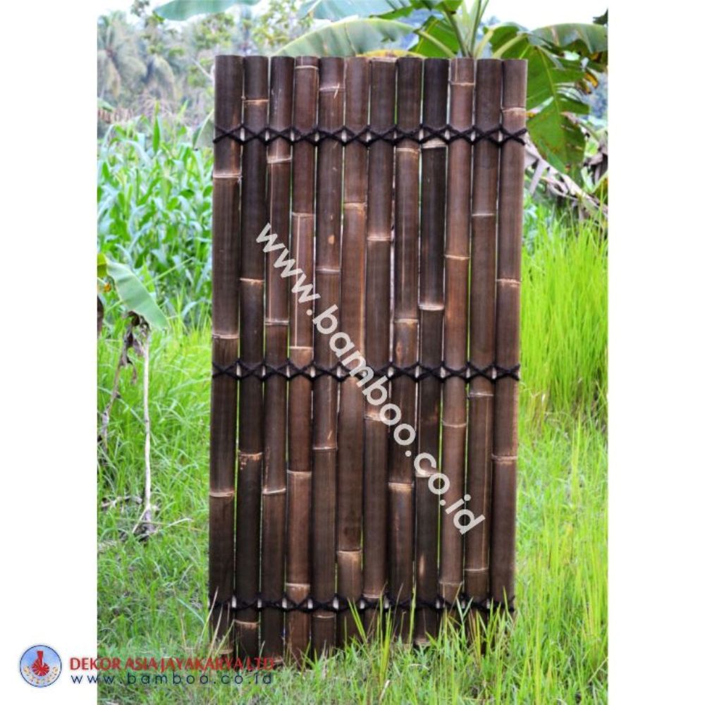  Black Bamboo Half Raft Panel - Bamboo Panels - Image 1
